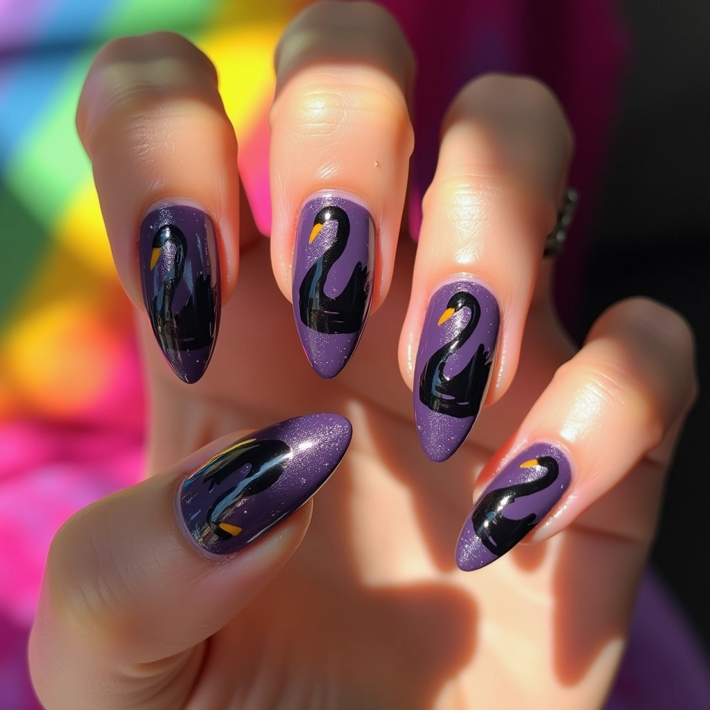 Purple Striped Swan