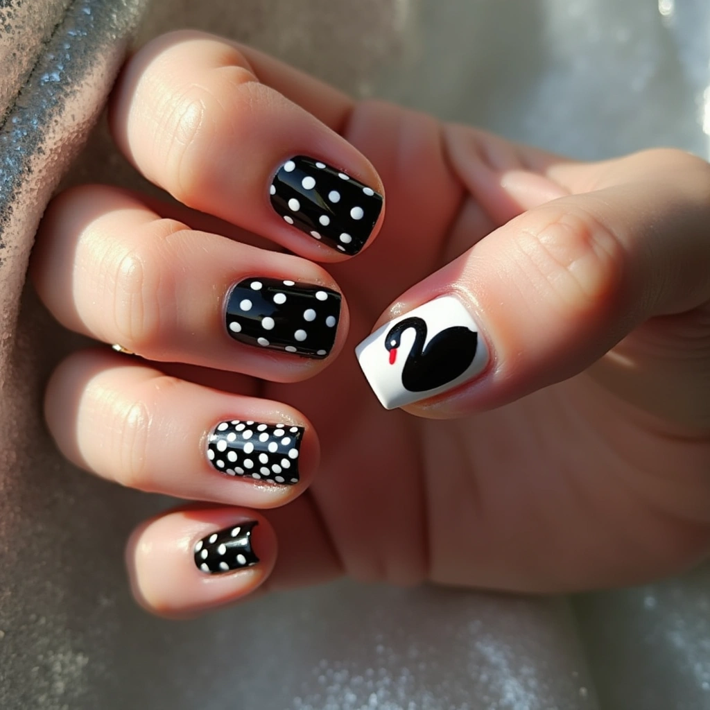 Polka Dot Swan Grace