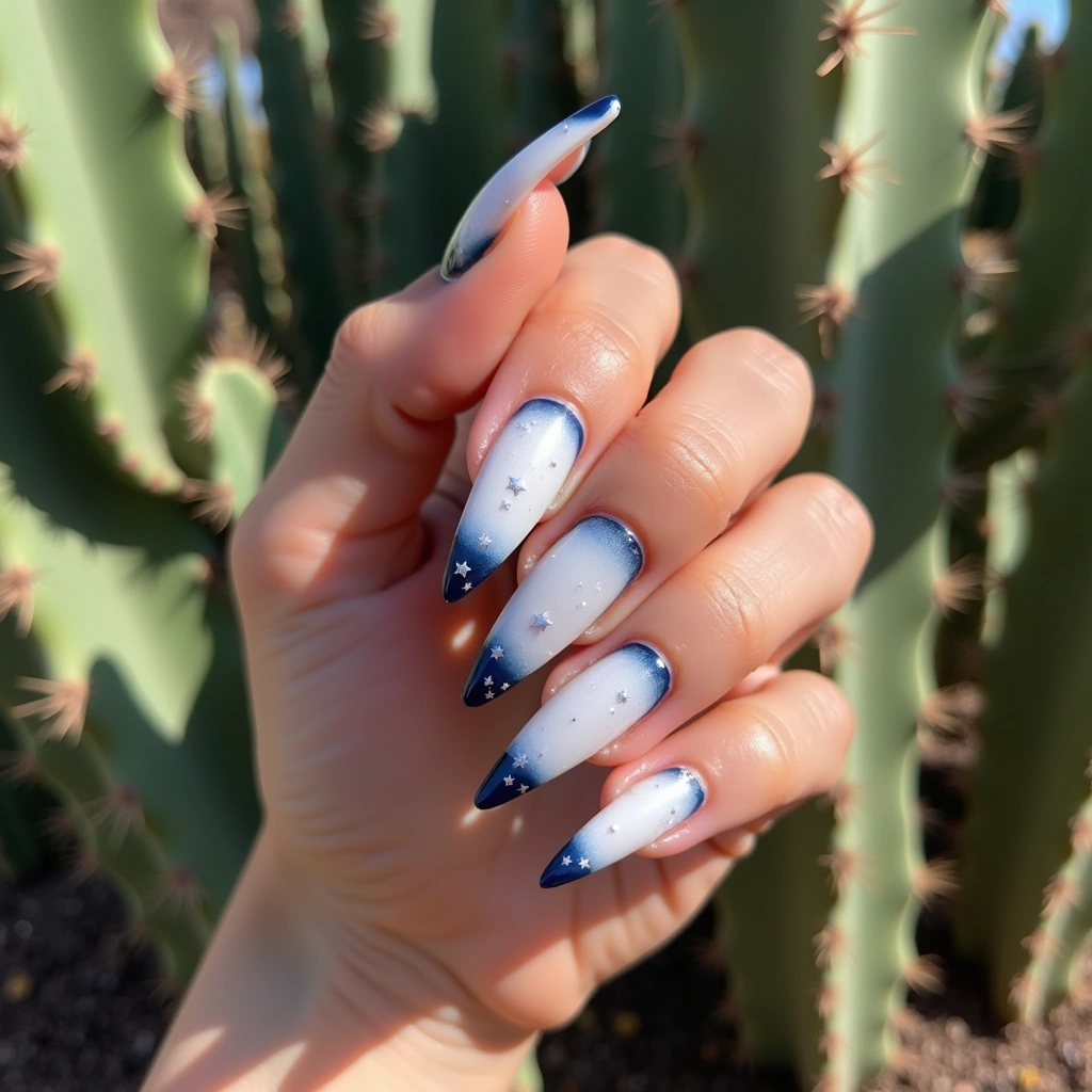 Navy Stars and Pearl