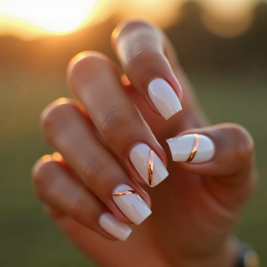 Rose Gold Line Pearl