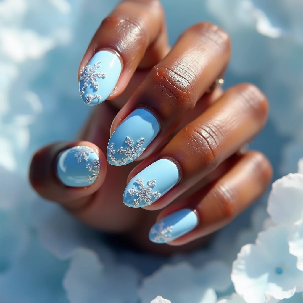 Shiny Snowflake Blue