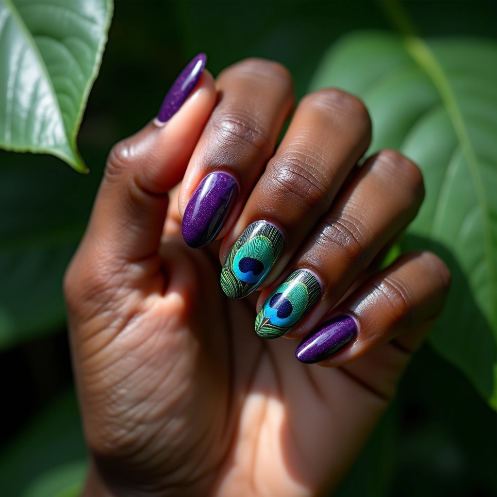 Purple Marble Peacock