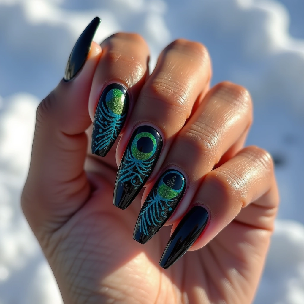 Black Metallic Peacock