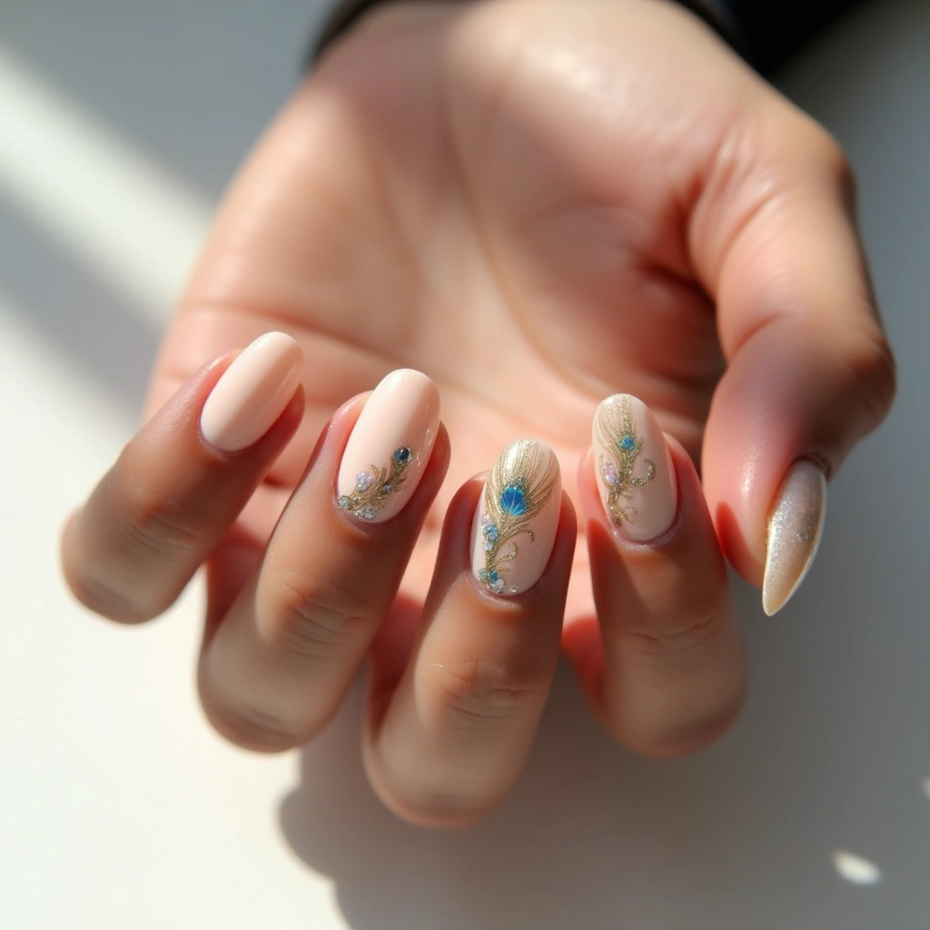Peach Subtle Peacock