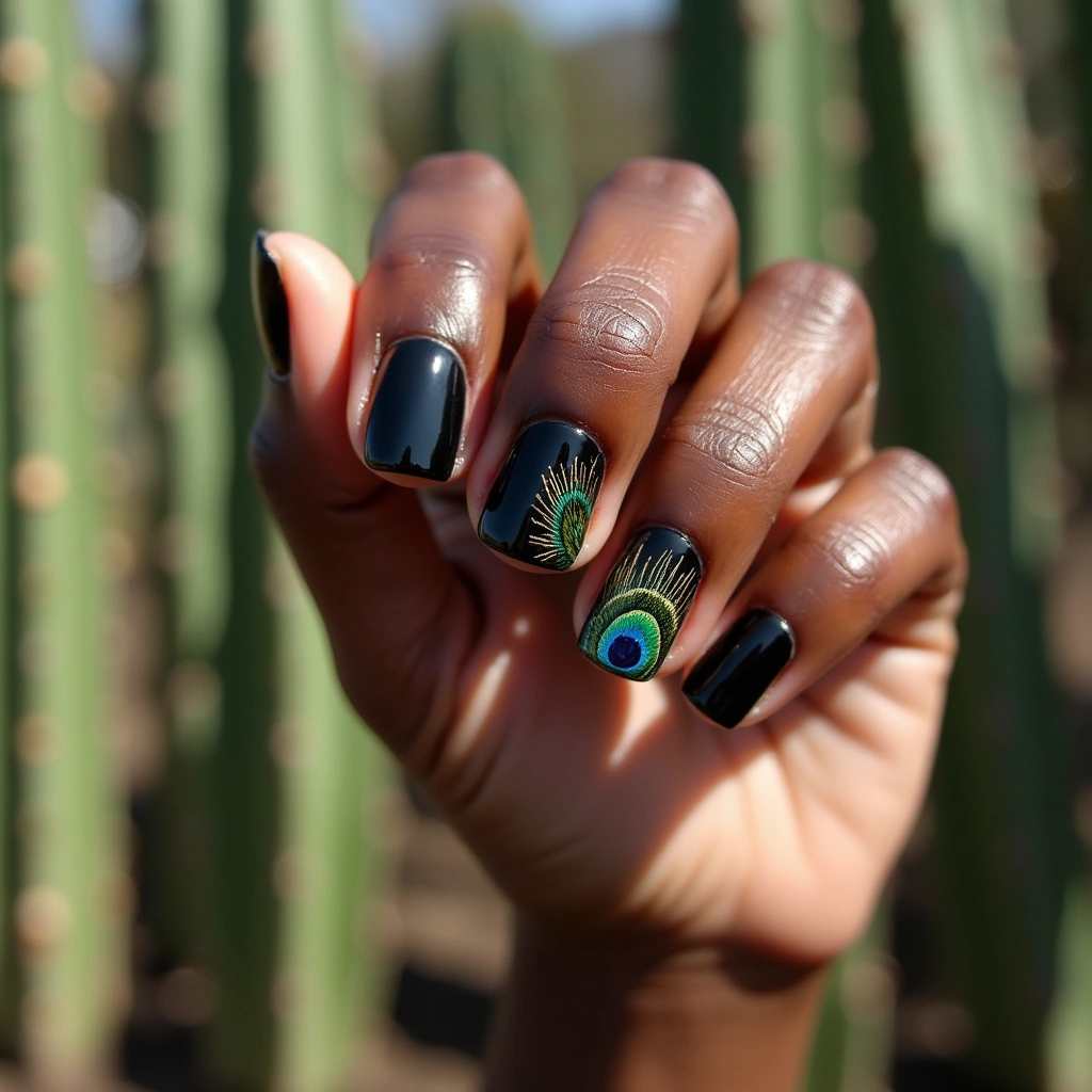 Black Metallic Peacock