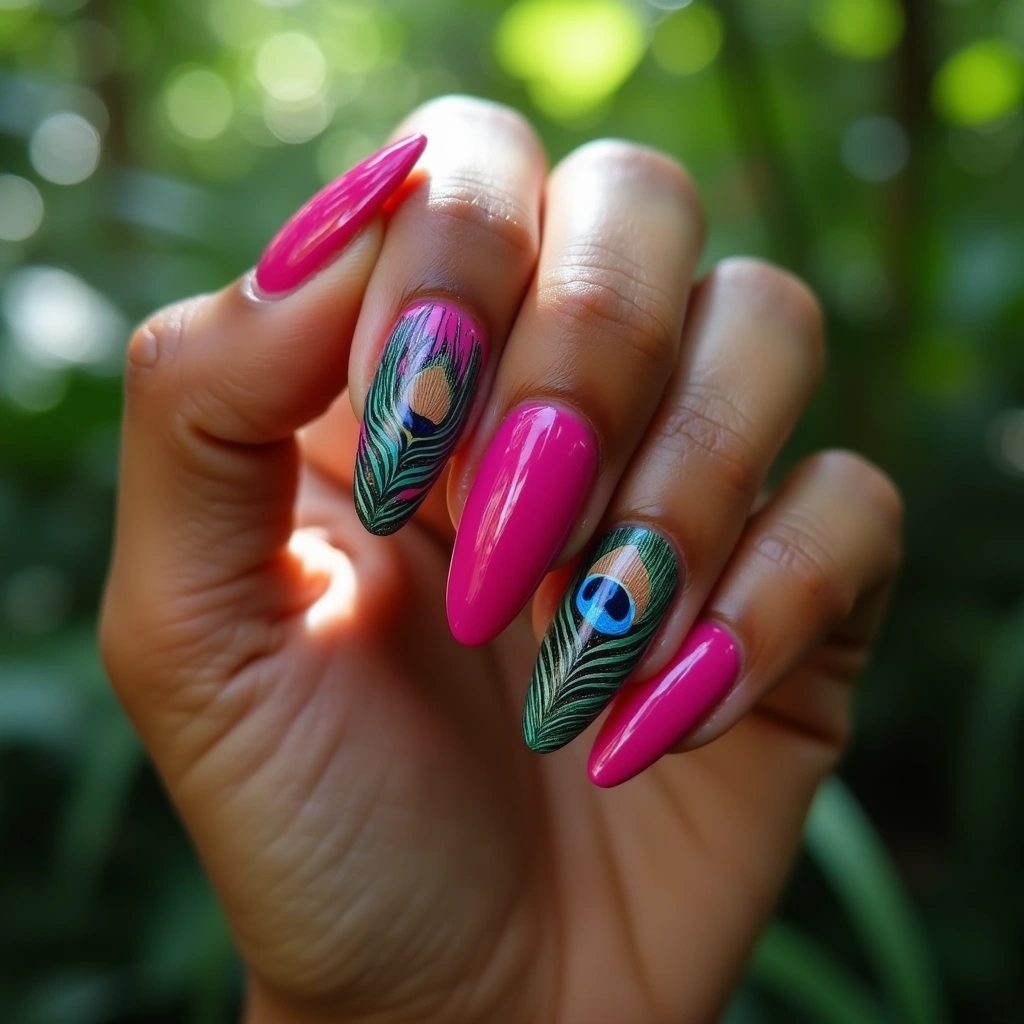 Fuchsia Vibrant Peacock
