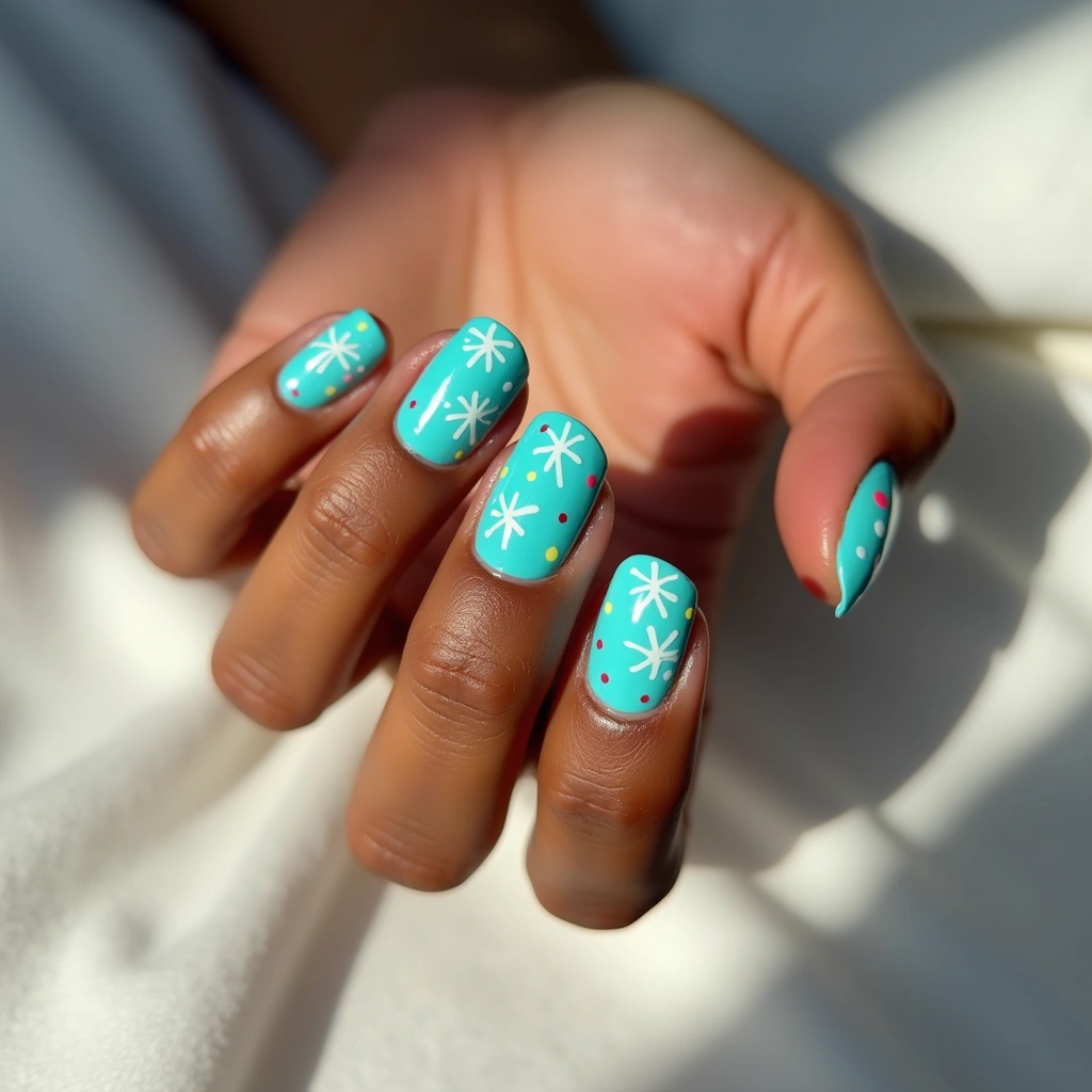 Lively Turquoise Fireworks