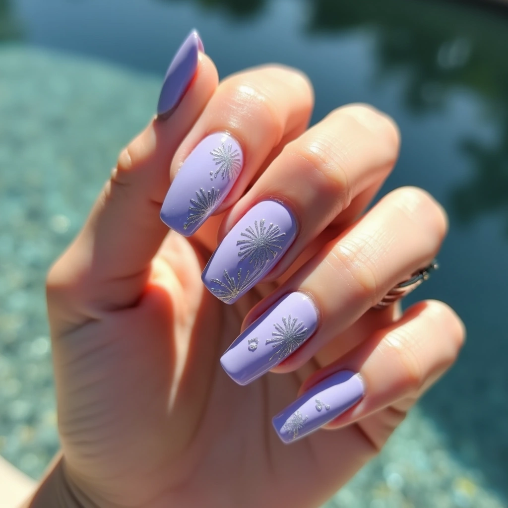 Elegant Lavender Fireworks