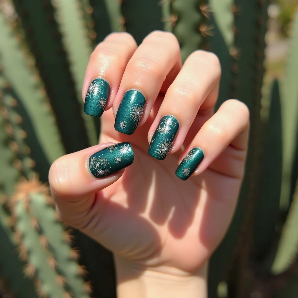 Teal Firework Elegance
