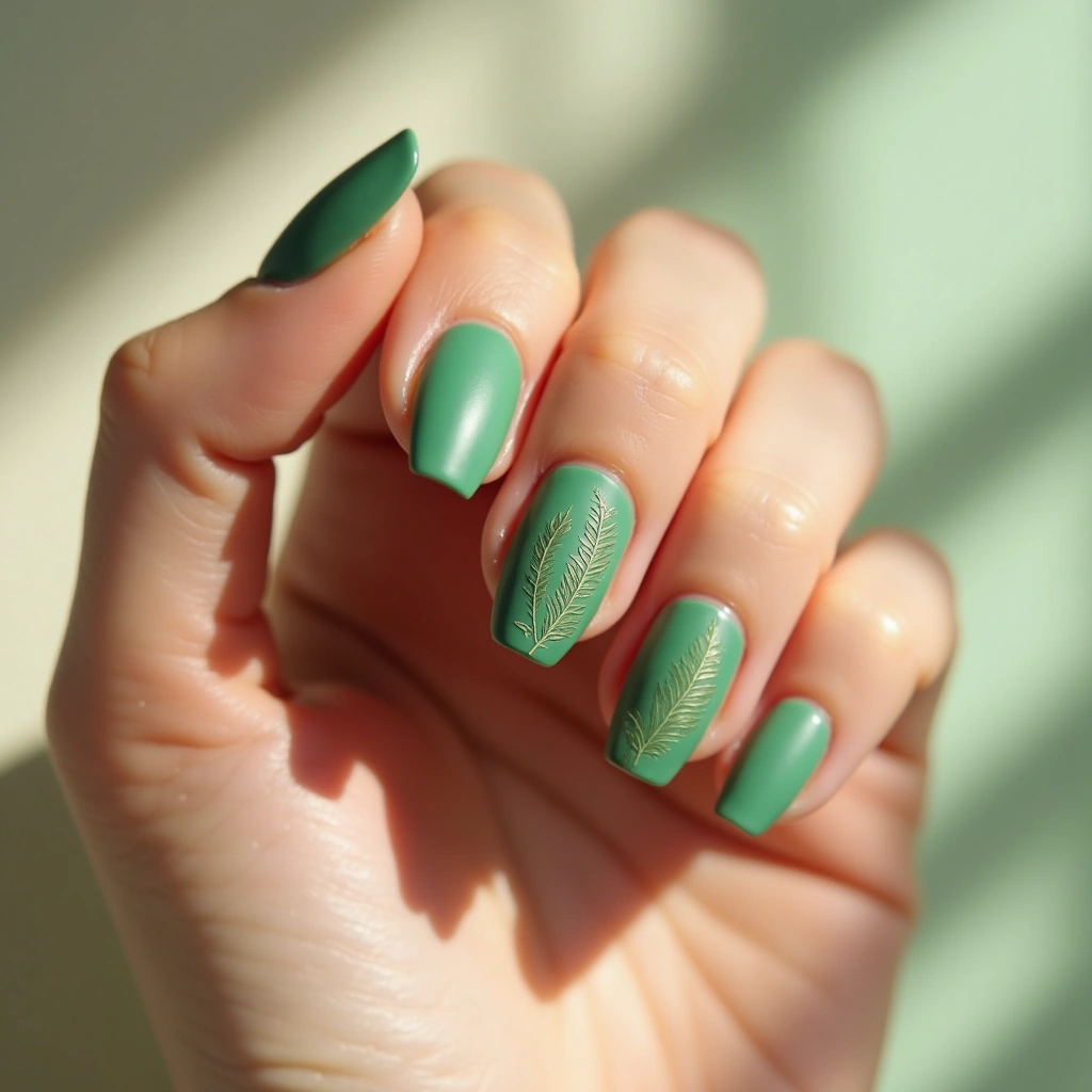Green Feathery Texture