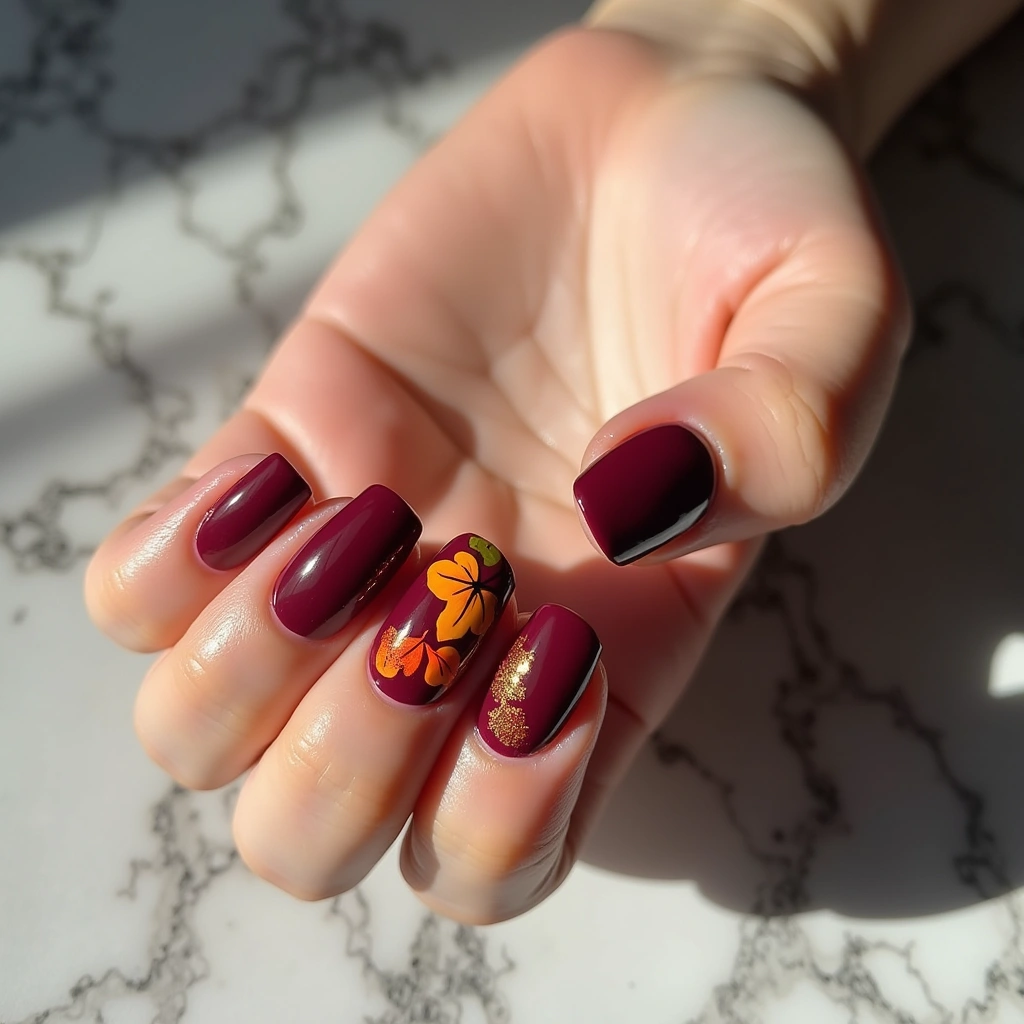 Burgundy Autumn Leaves