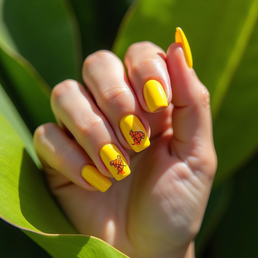Playful Yellow Webbed