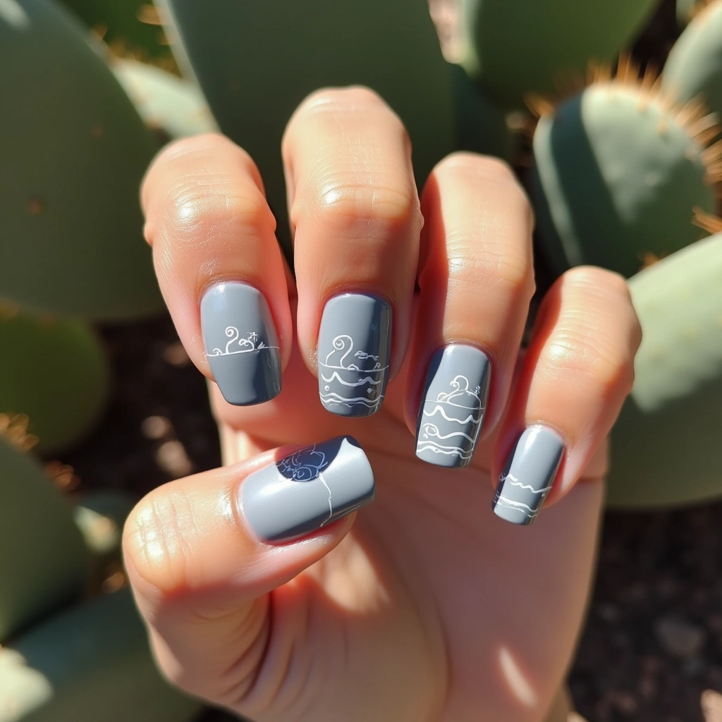 Gray Minimalist Waves