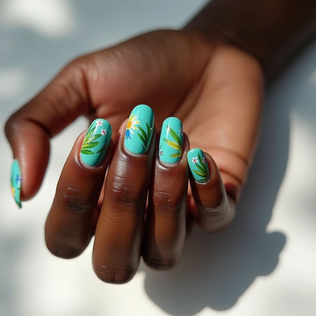 Teal Tropical Paradise