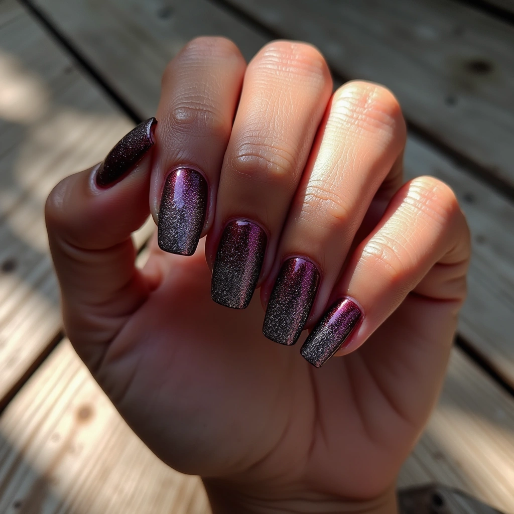 Burgundy Skyline Shimmer