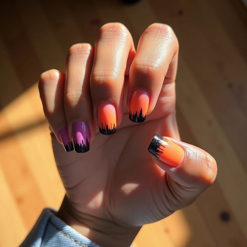 Sunset Skyline Transition