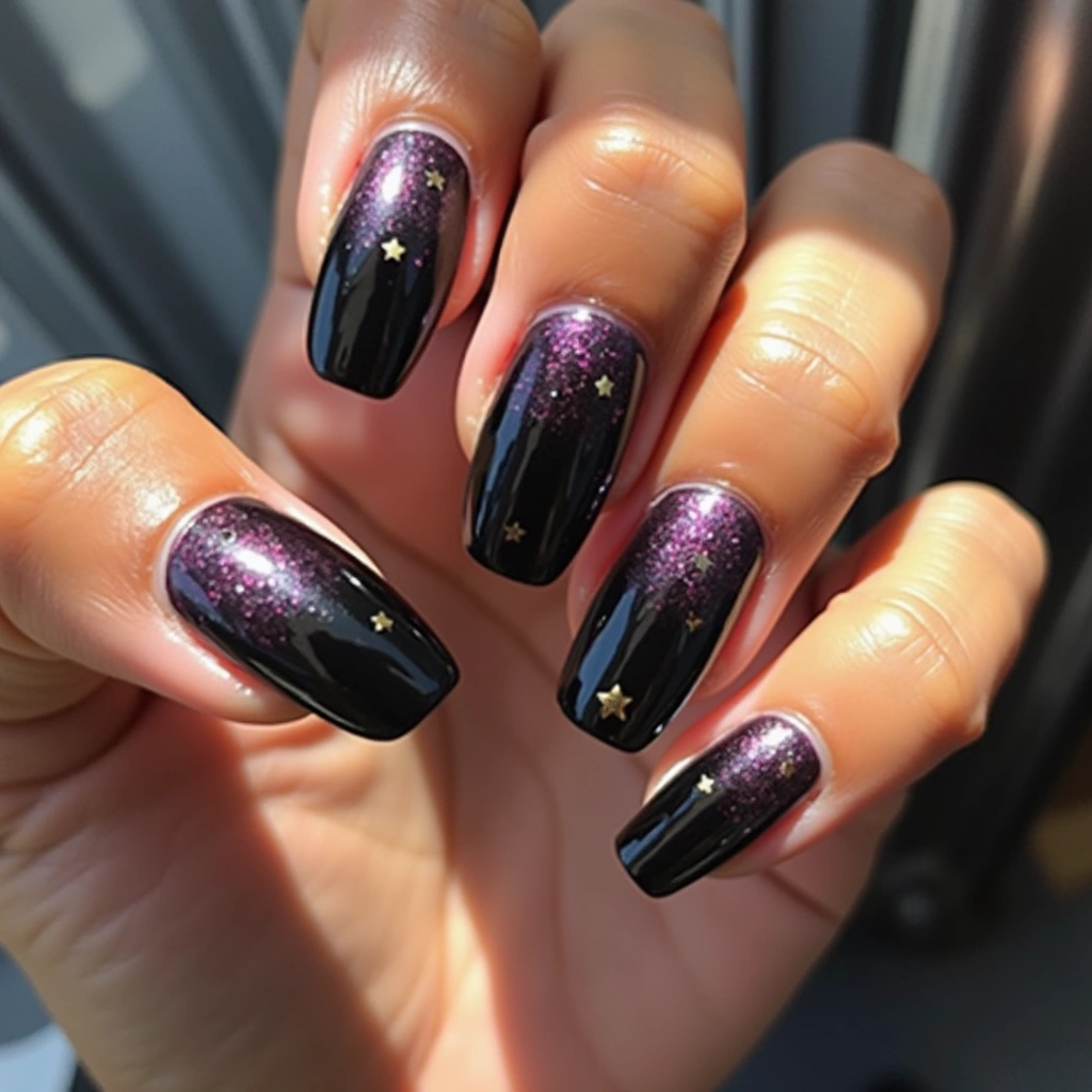 Purple-Tipped Black Glam