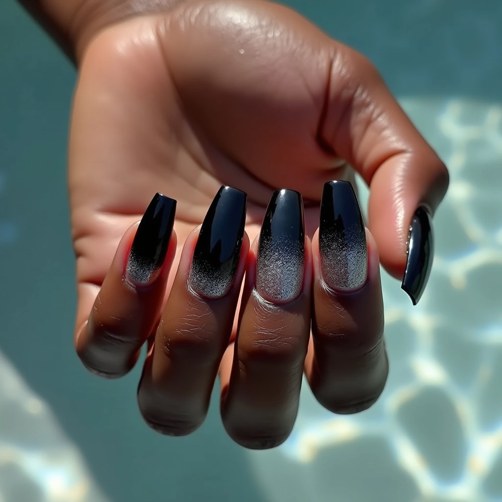 Glamorous Black Silver
