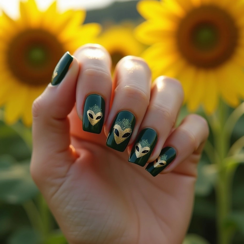Metallic Alien Faces