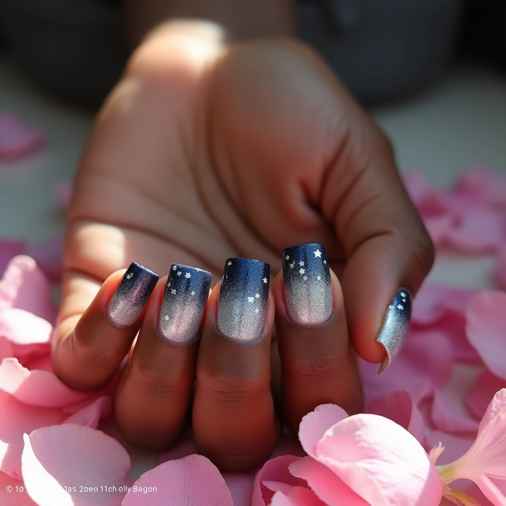 Silver Glitter Stars