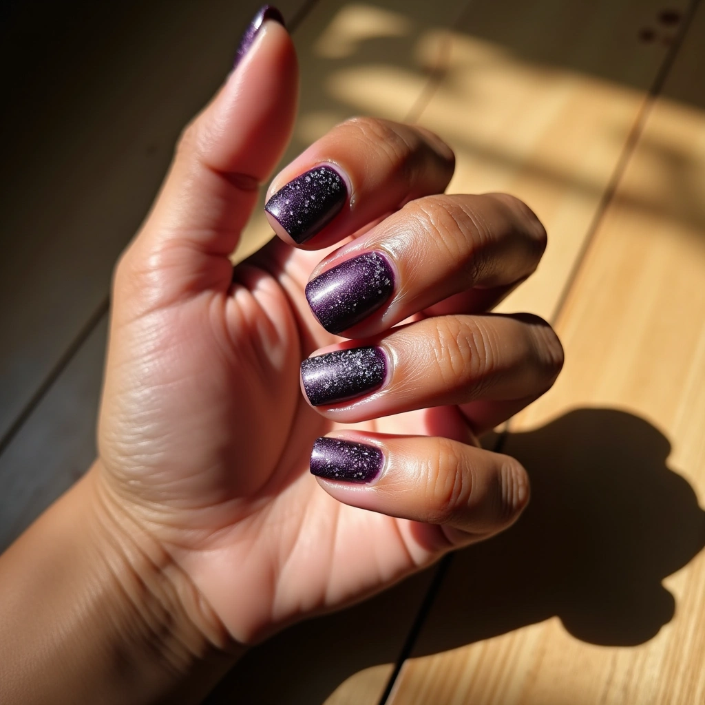 Plum Silver Swirls