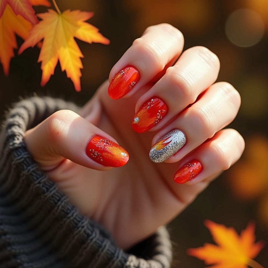 Fiery Silver Flames