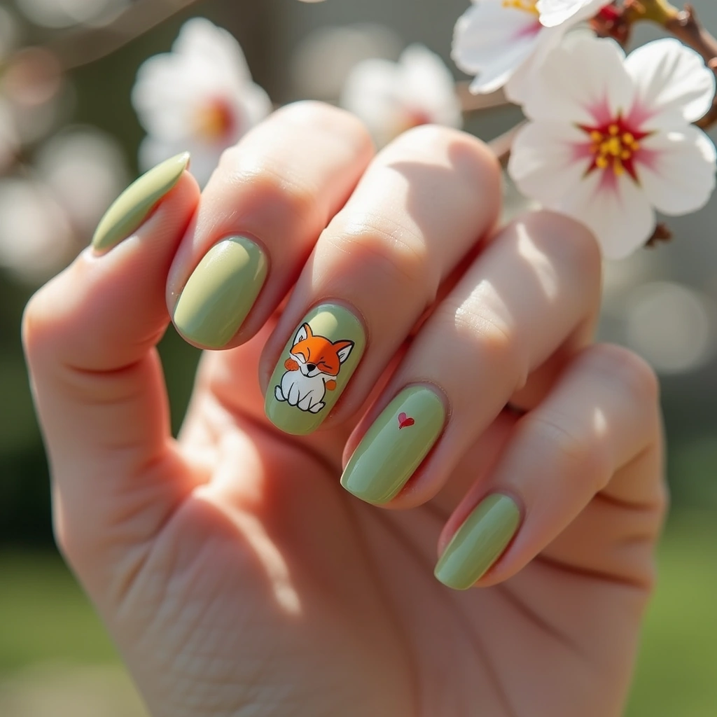 Whimsical Avocado Green