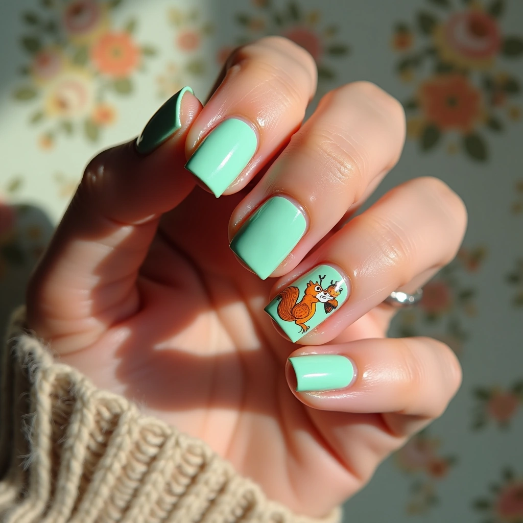 Playful Mint Fall