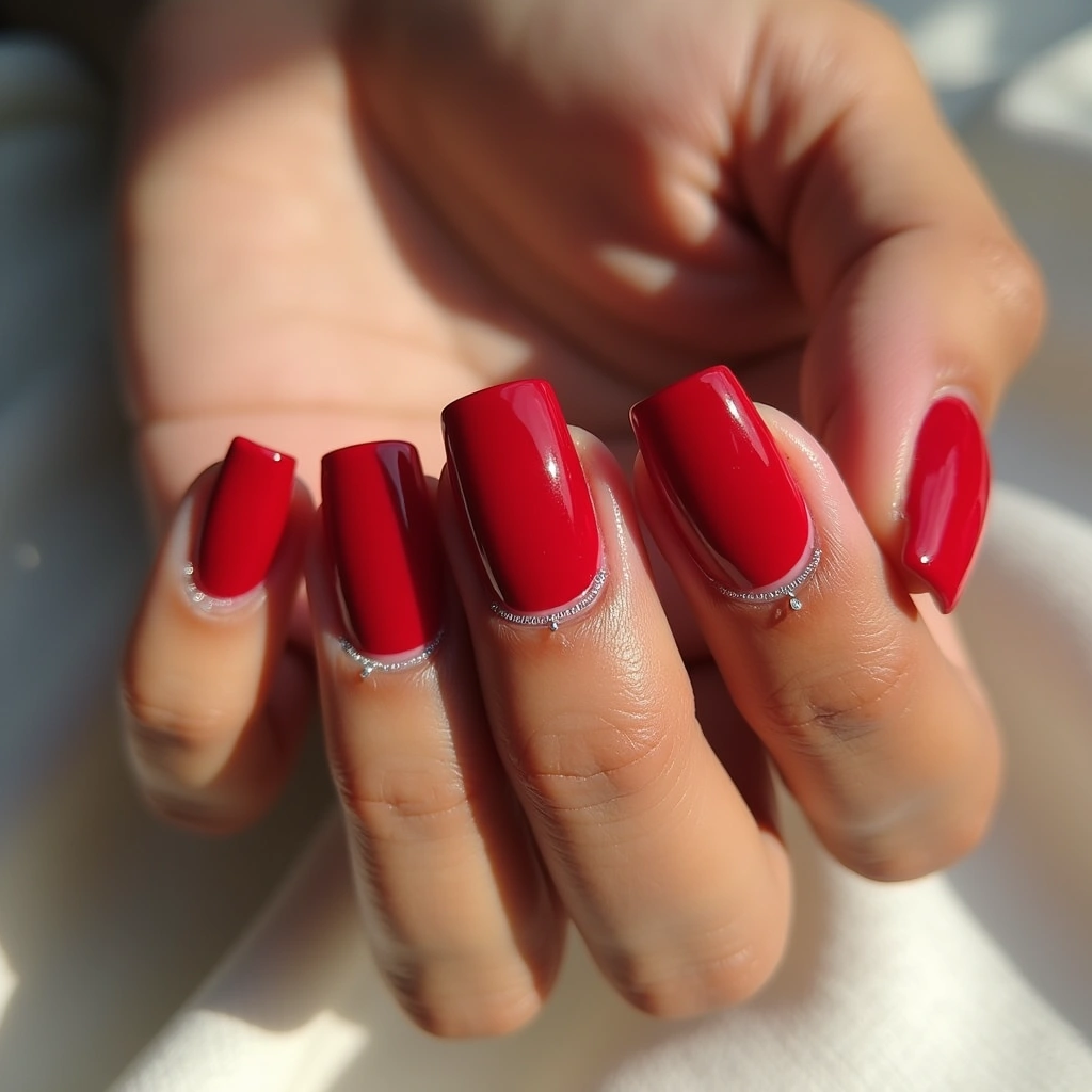 Trendy Red Square Chains