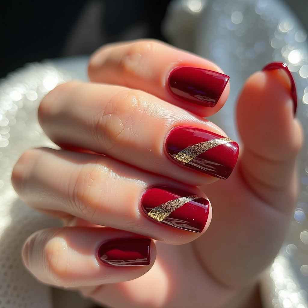 Luxe Red Square Stripe