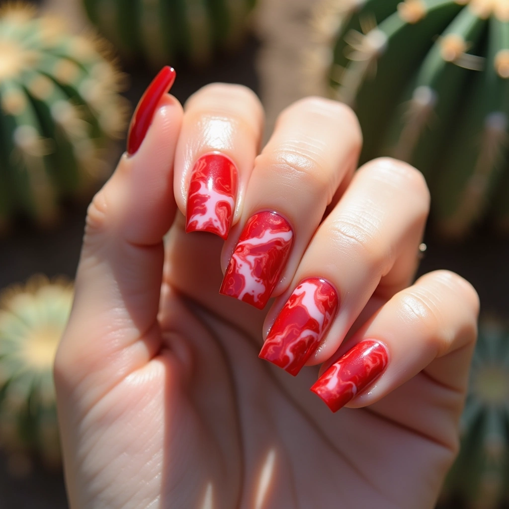 Marbled Red Jelly Artistry