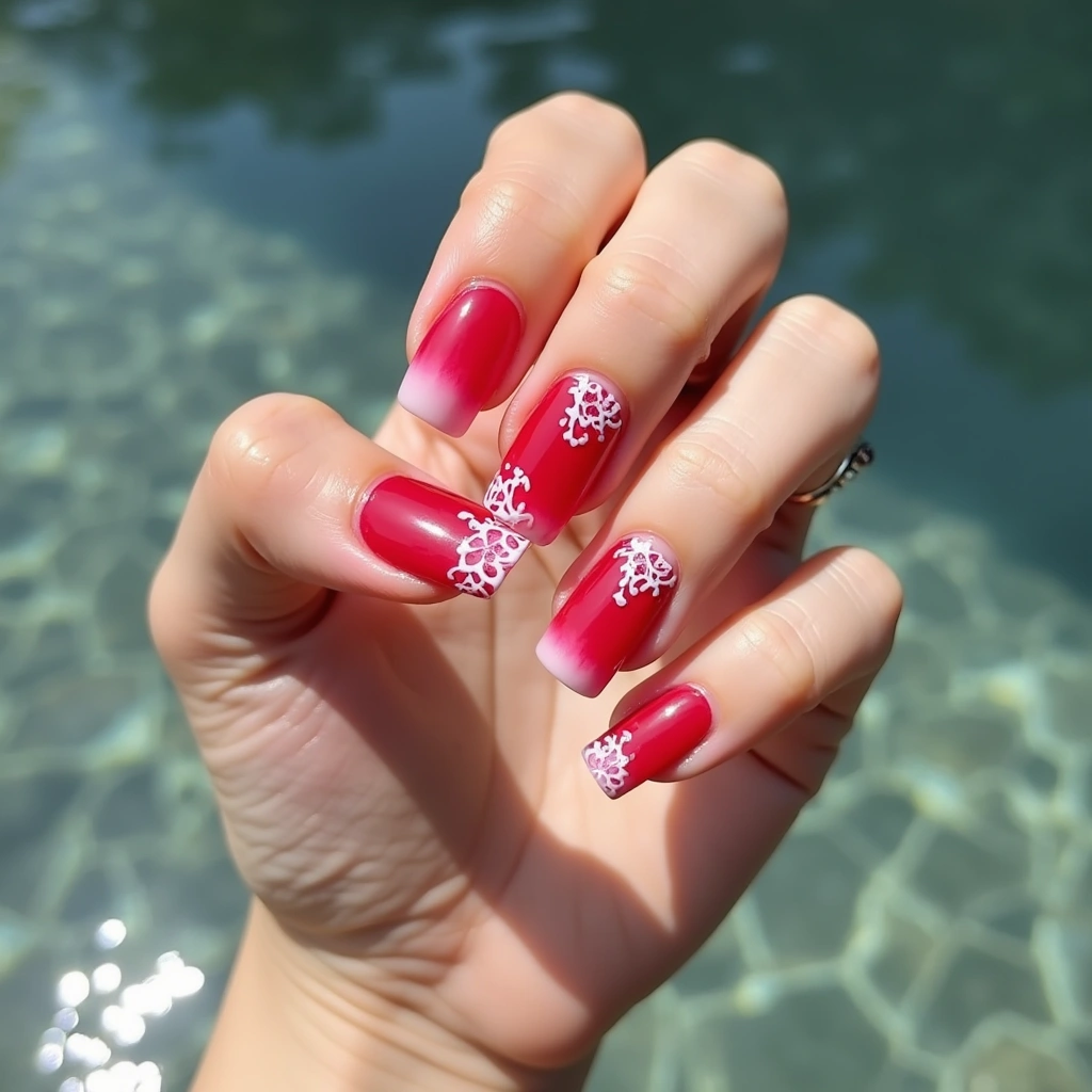 Gradient Red Jelly Lace