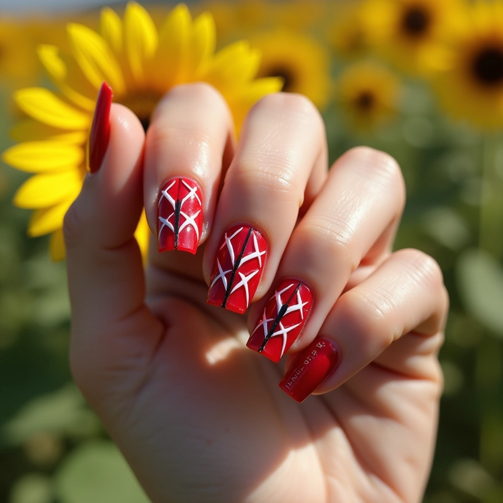 Geometric Red Jelly Contrast
