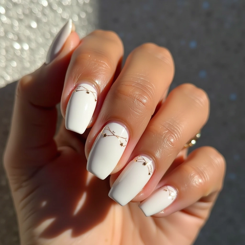 Minimalist Gold Milky White