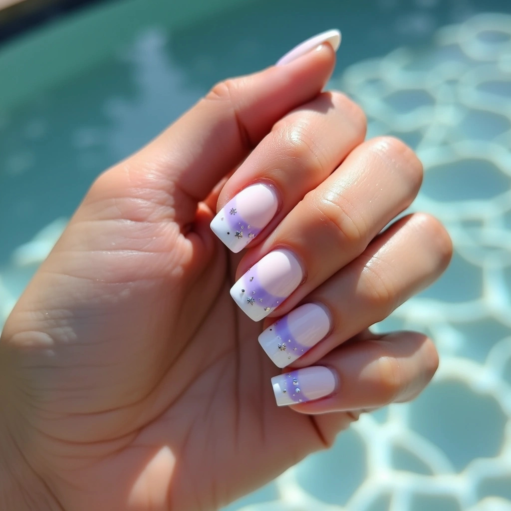 Lavender Stars Milky White