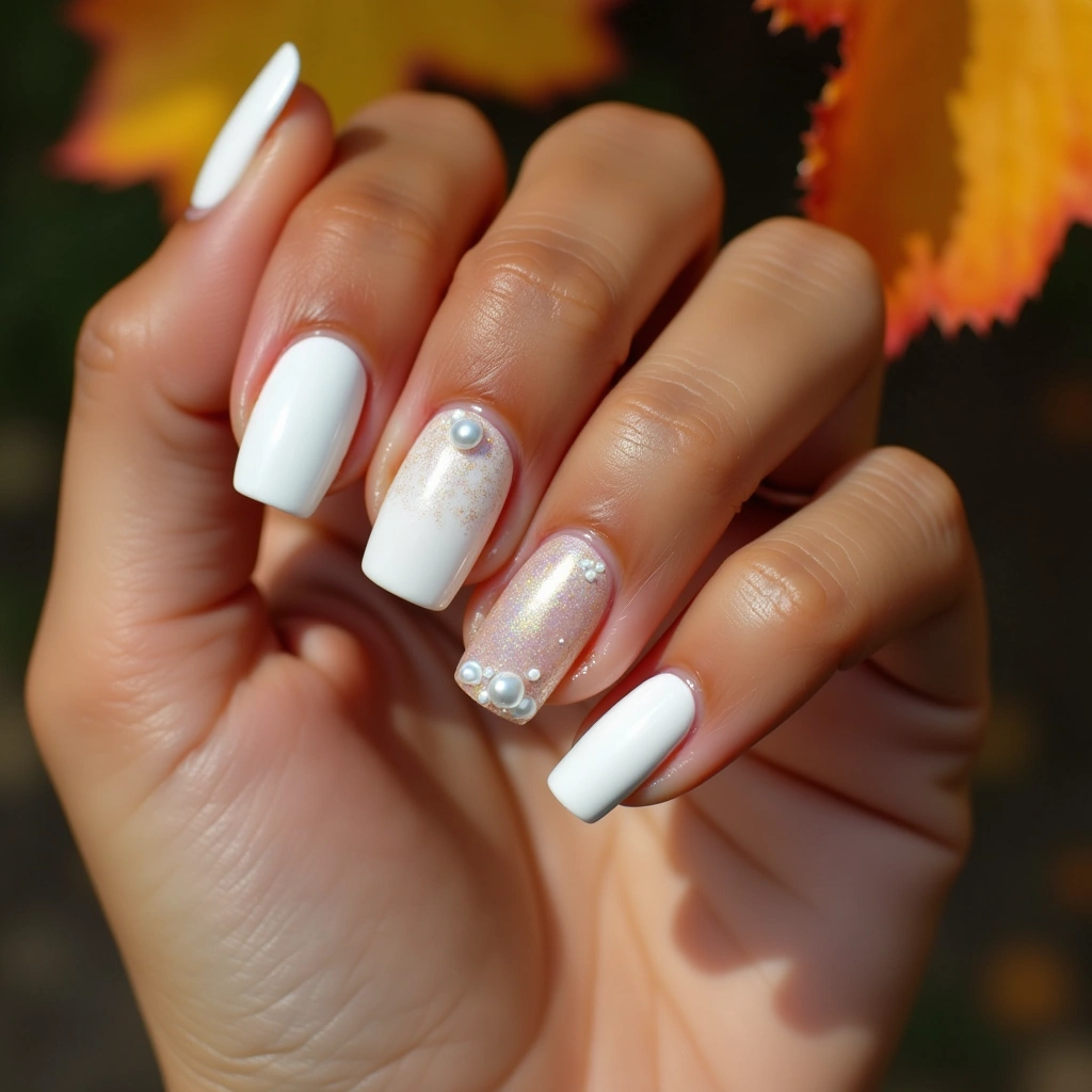 Pearls and Shimmer Milky White