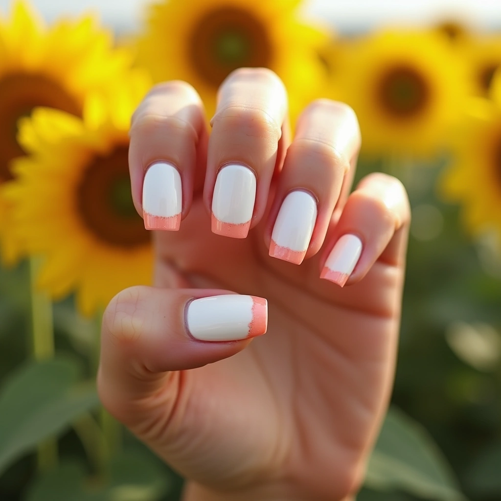 Warm Coral Milky White