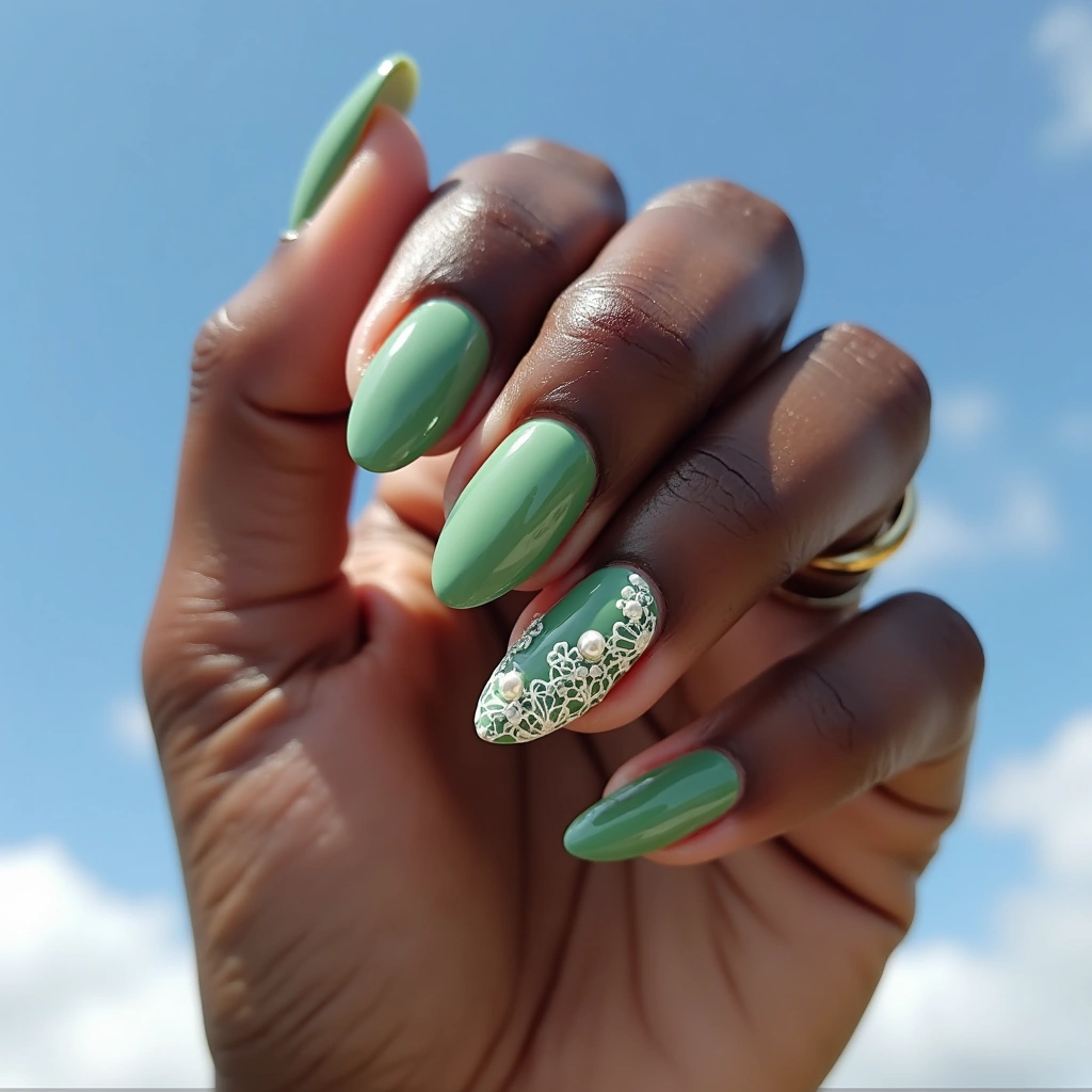 Elegant Green Almond