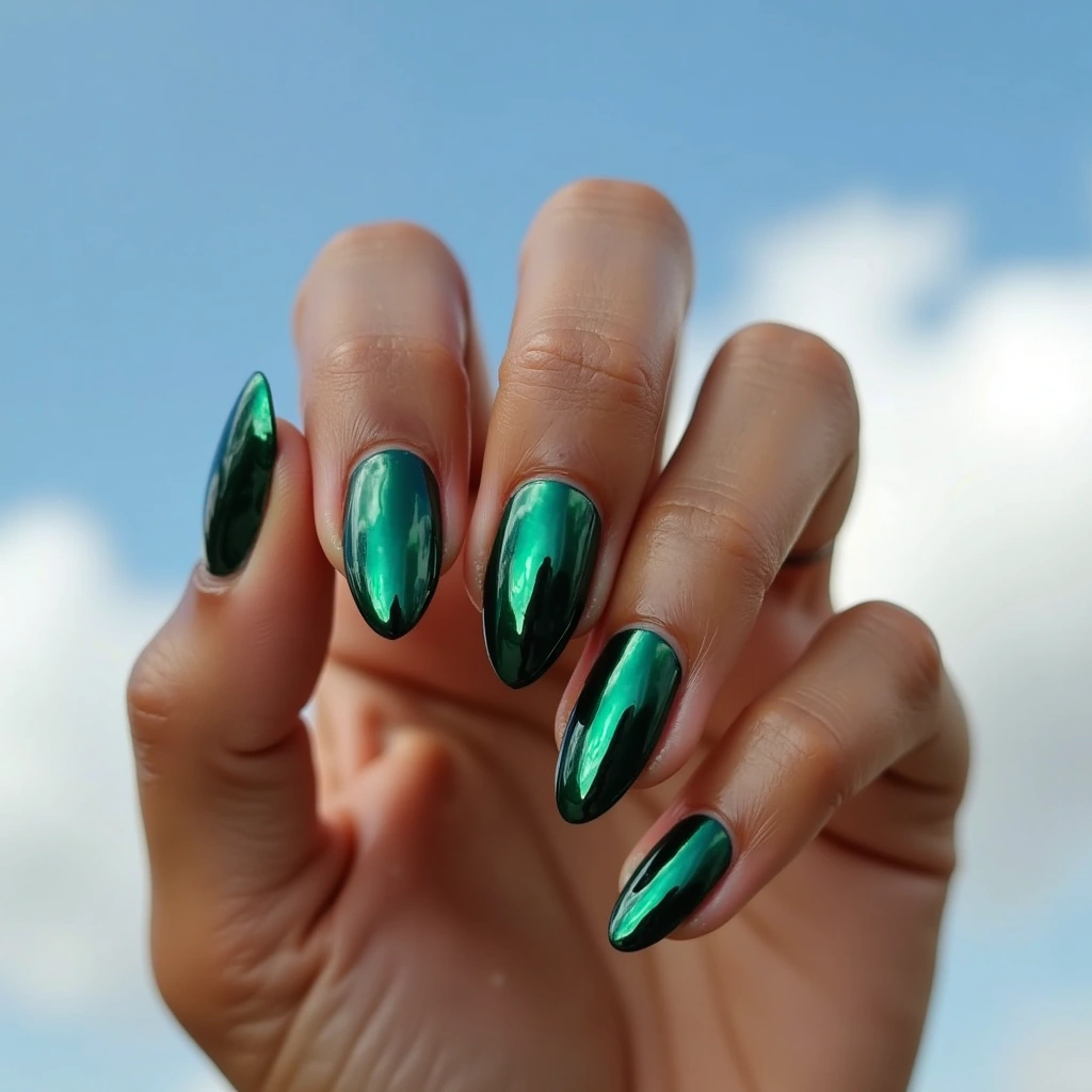 Metallic Emerald Almond