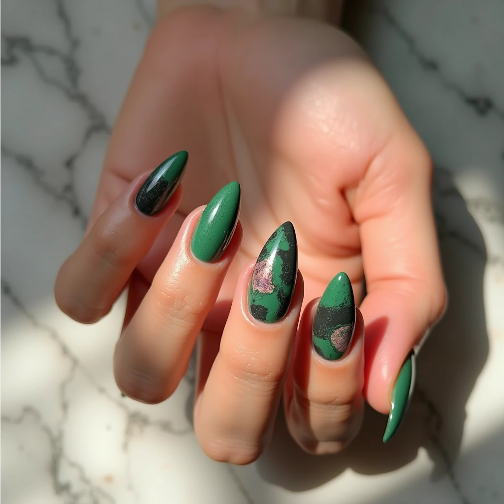 Abstract Green Almond