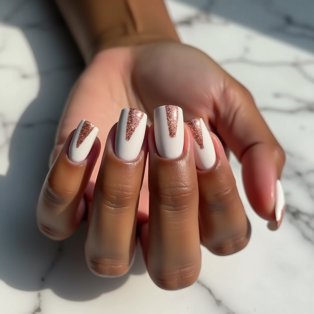 Artistic Geometric Nude With Glitter