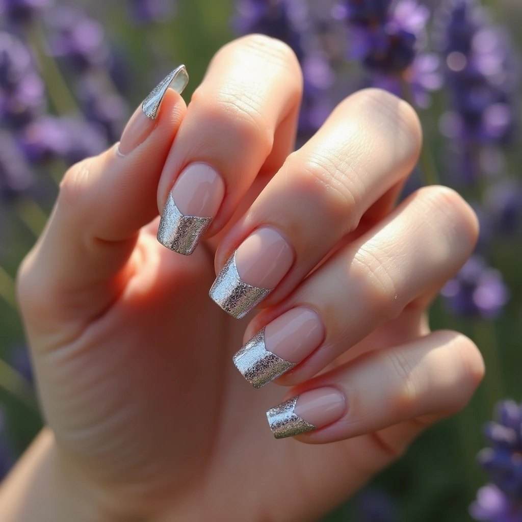 Sophisticated Contrast Nude With Glitter