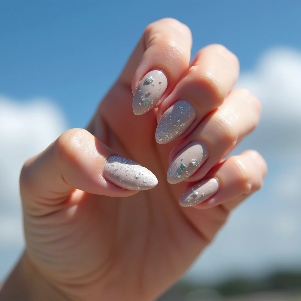 Celestial Stars Nude With Glitter