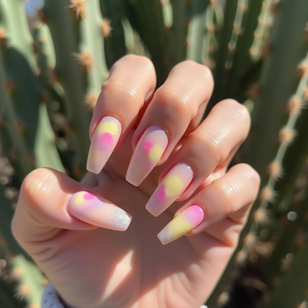 Fun Tie-Dye Nude With Glitter