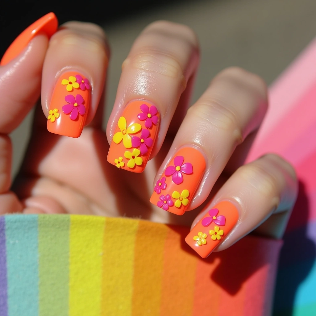 Floral Neon Garden