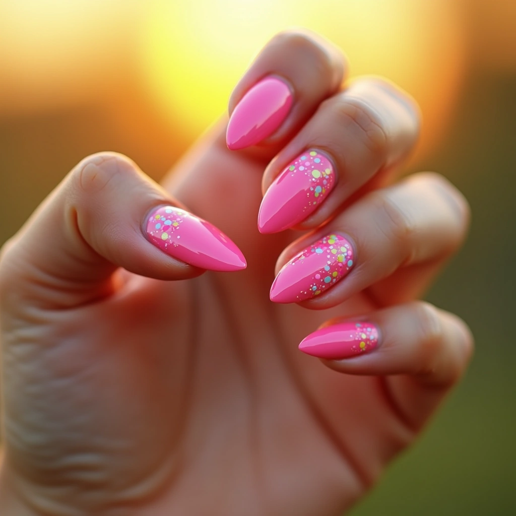 Confetti Bubblegum Pink Stiletto