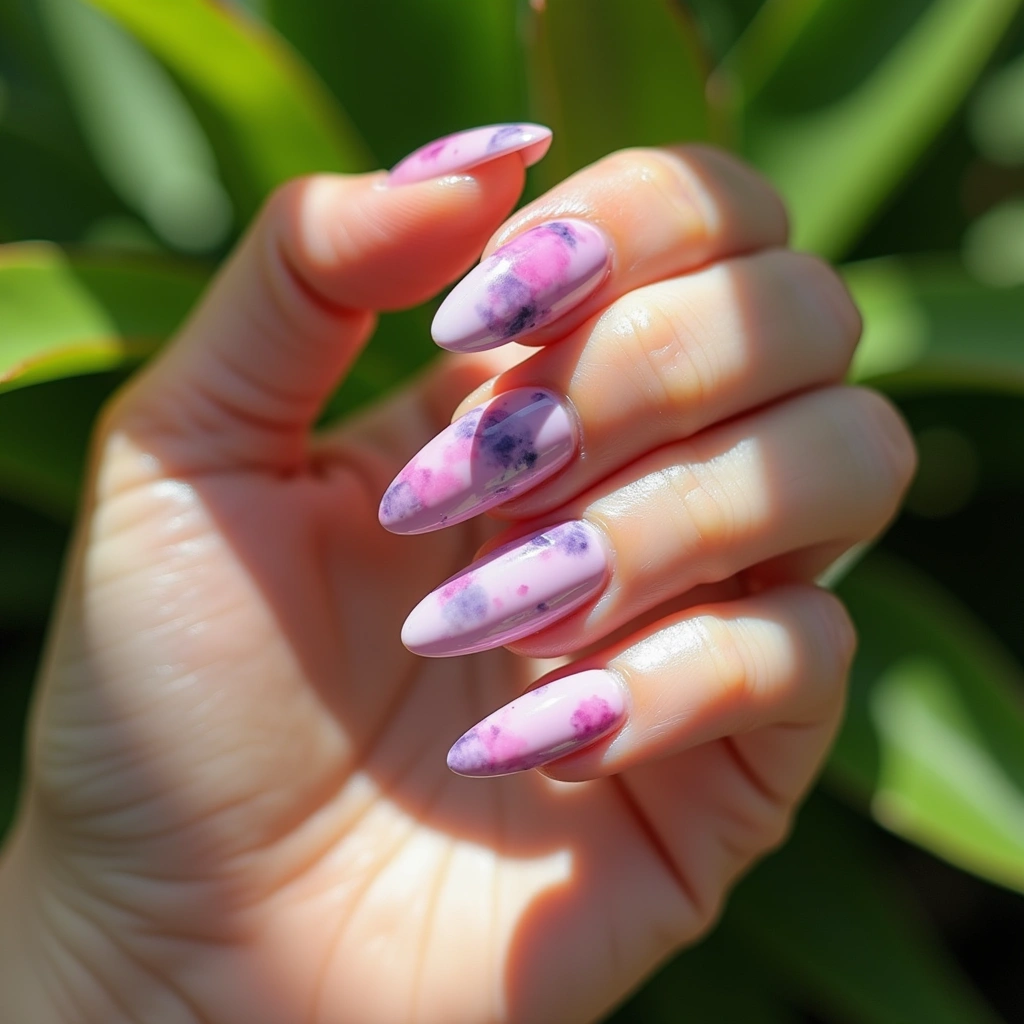 Watercolor Pink Stiletto
