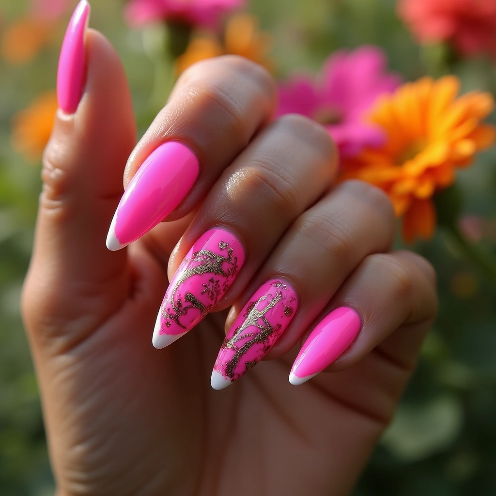 Graffiti Neon Pink Stiletto
