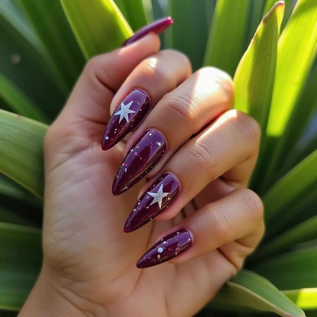 Starry Magenta Stiletto