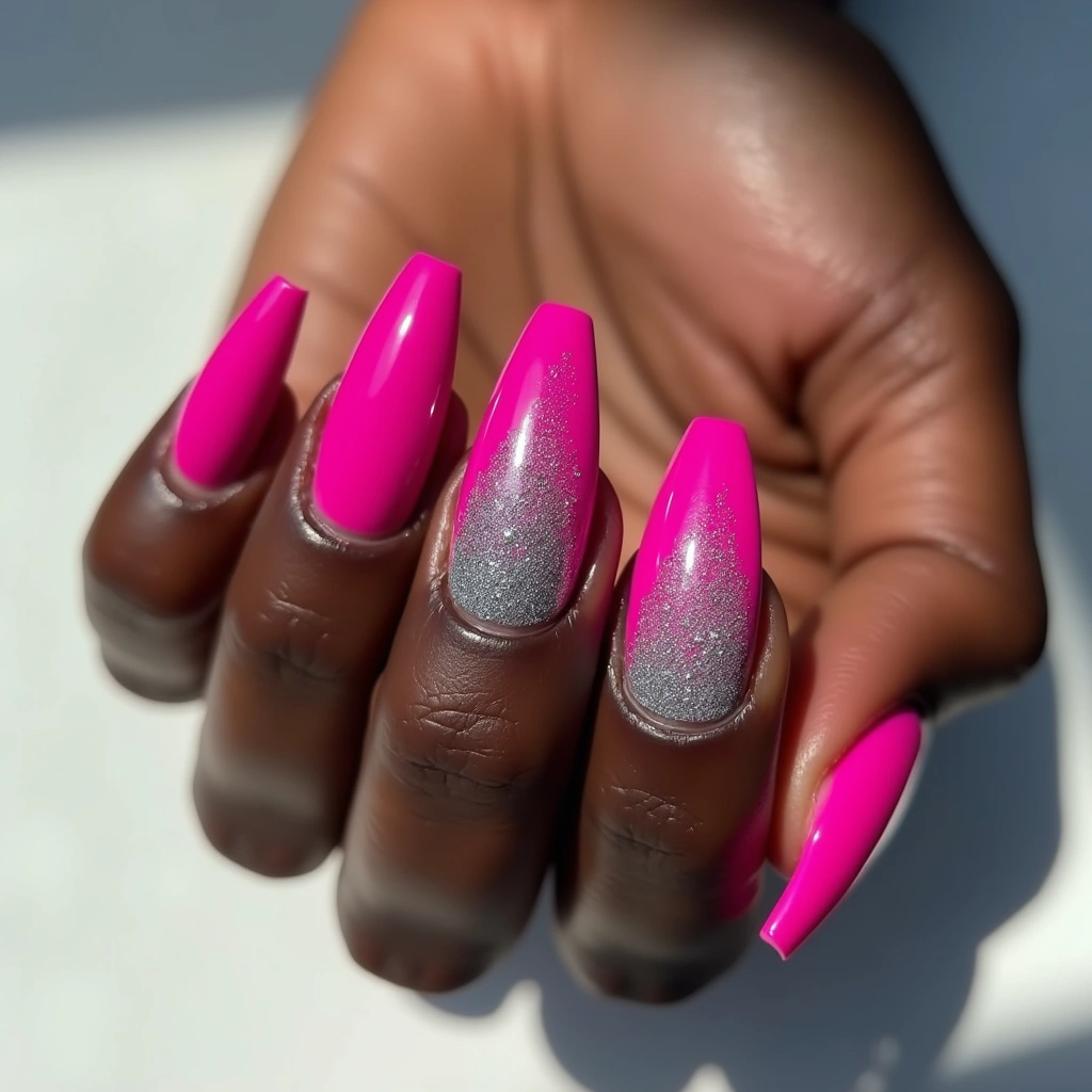 Fuchsia Metallic Stiletto